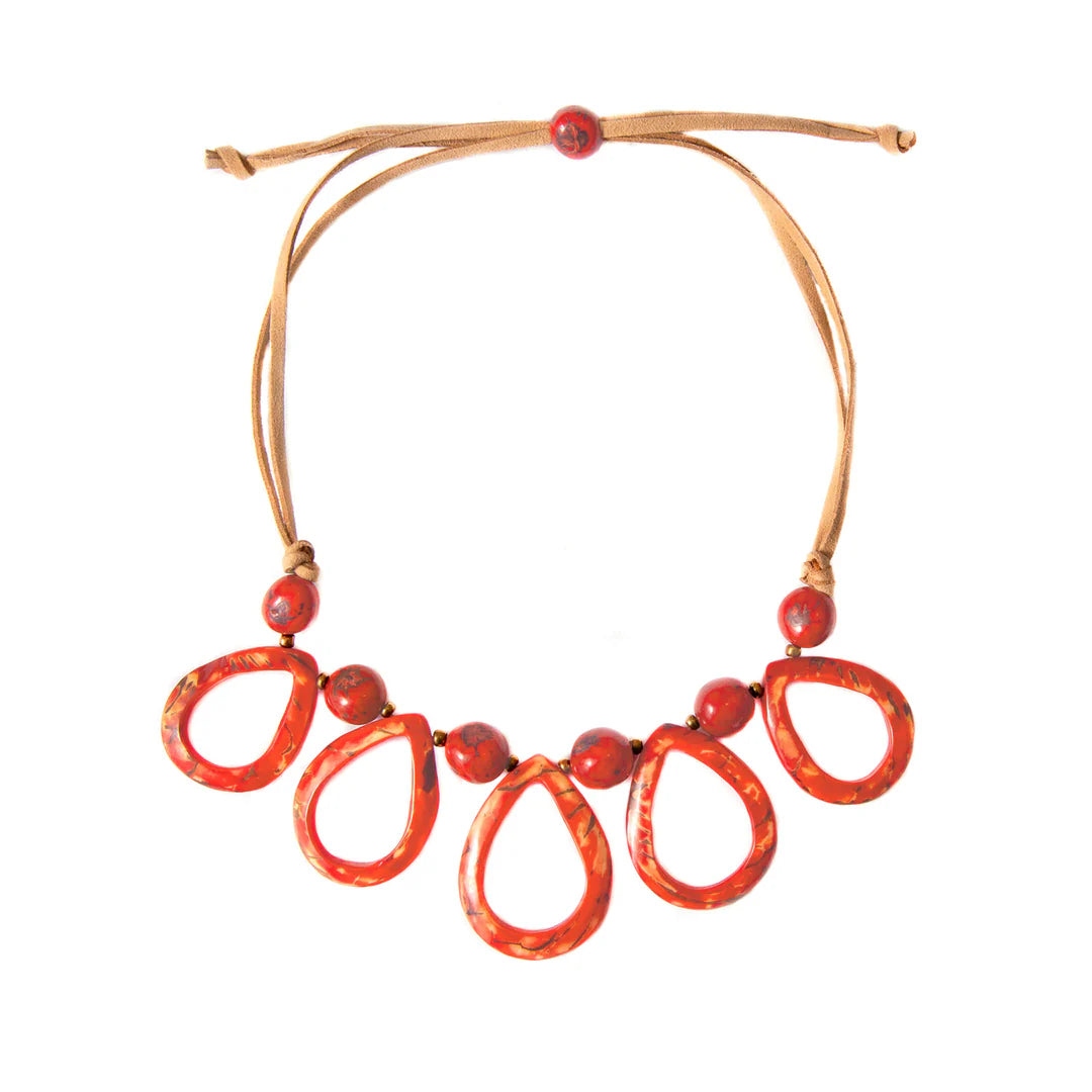 Dewdrop Tagua & Bombona Necklace