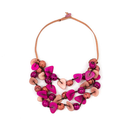 Azure Tagua &amp; Bombona Necklace
