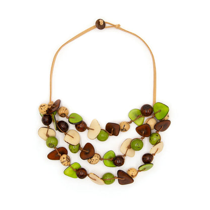 Azure Tagua &amp; Bombona Necklace