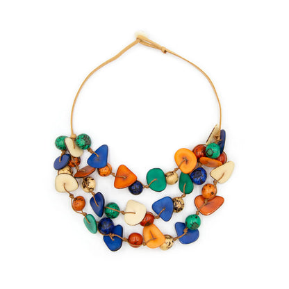Azure Tagua &amp; Bombona Necklace
