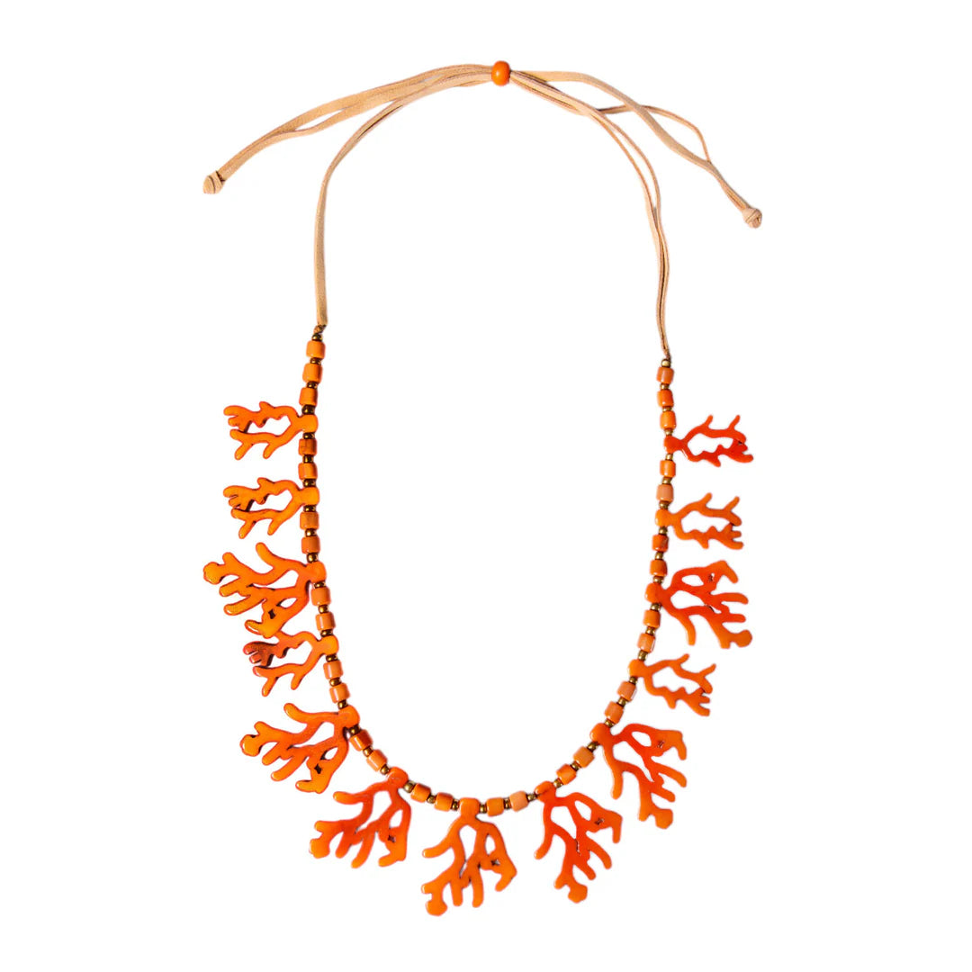 Coral Tagua Necklace